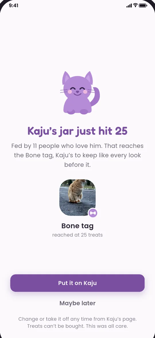 Treat jar milestone